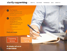 Tablet Screenshot of clarifycopywriting.co.uk